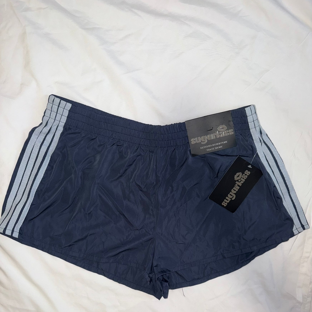 NWT SUGARKISS TRACK  Navy Blue Shorts SIZE XL